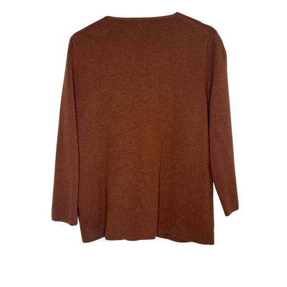 J. Crew Giselle Long Sleeve V-Neck Button-Front Sweater-Blazer Heather Walnut XS - Picture 11 of 12